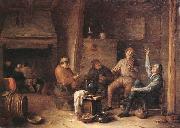 Hendrick Martensz Sorgh A tavern interior with peasants drinking and making music oil painting reproduction